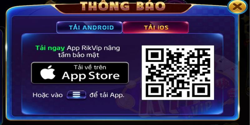 Tải app Rikvip iOS đơn giản